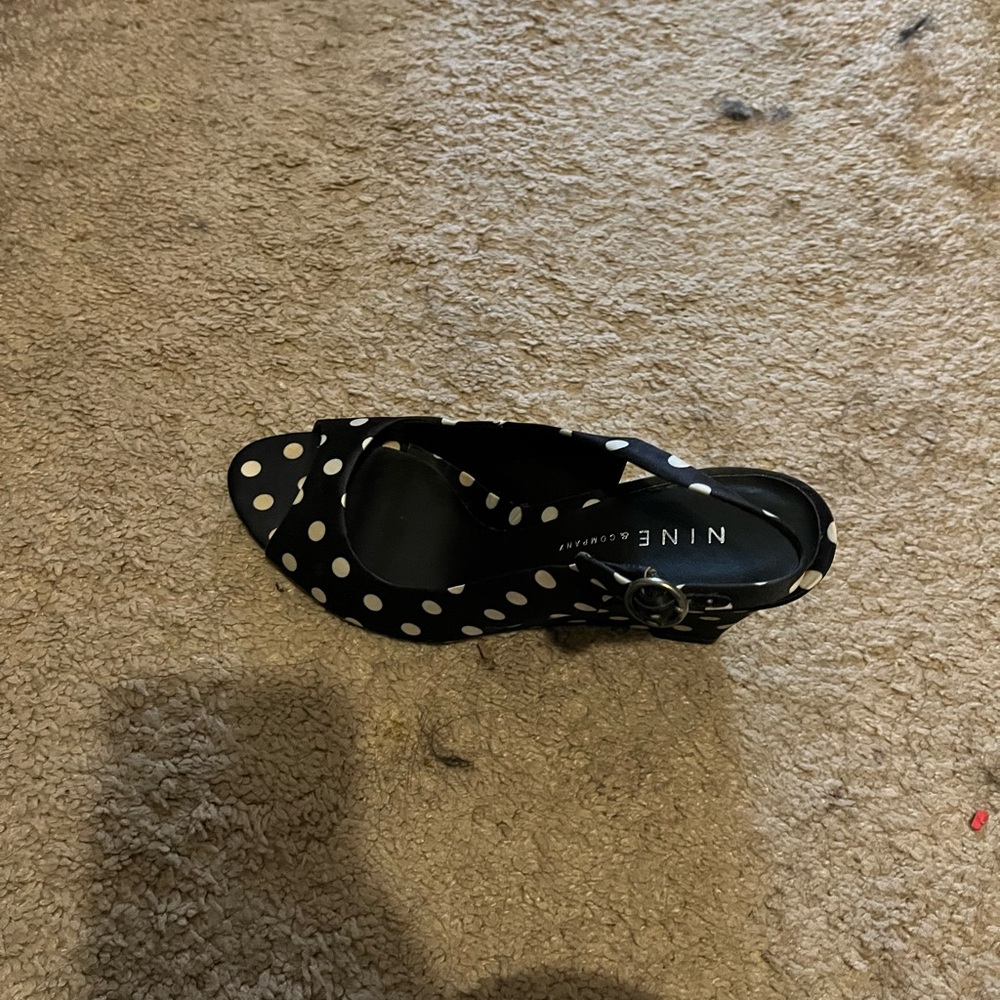 Nine West Black and White Polka Dot Women's Shoes
